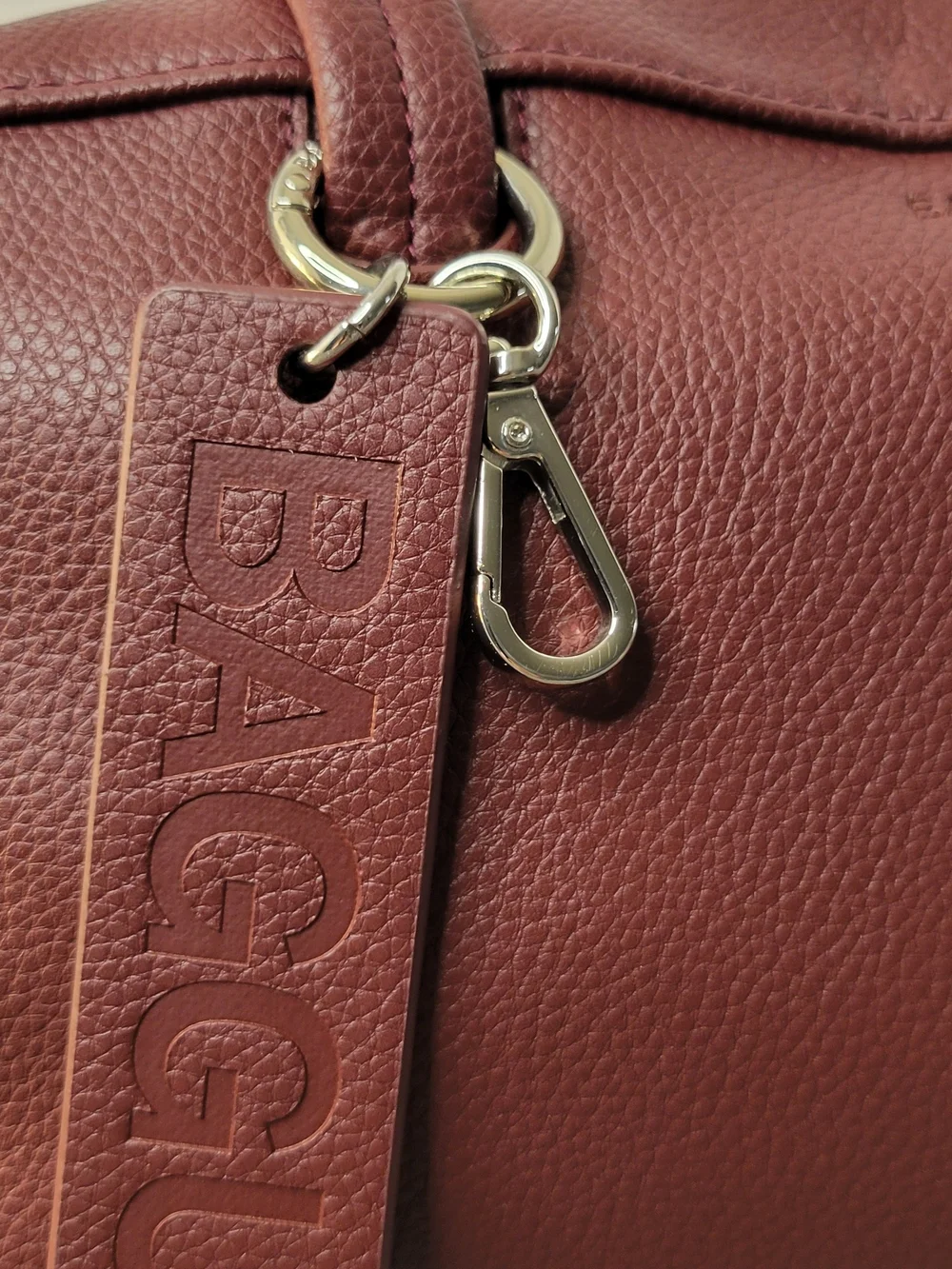 Women’s Structured Satchel Bag in Deep Wine